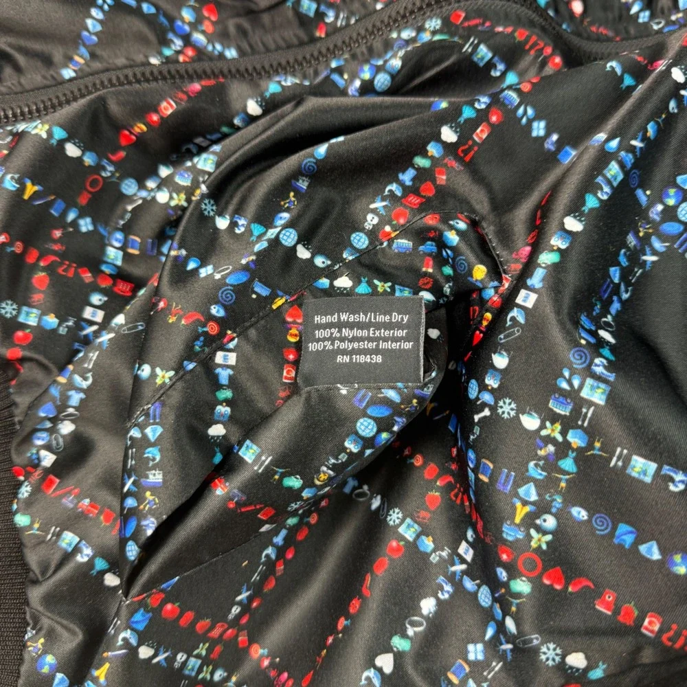Apple‎ Software Mens Smalll Reversible Bomber Jacket Black Plaid Tech Streetwear